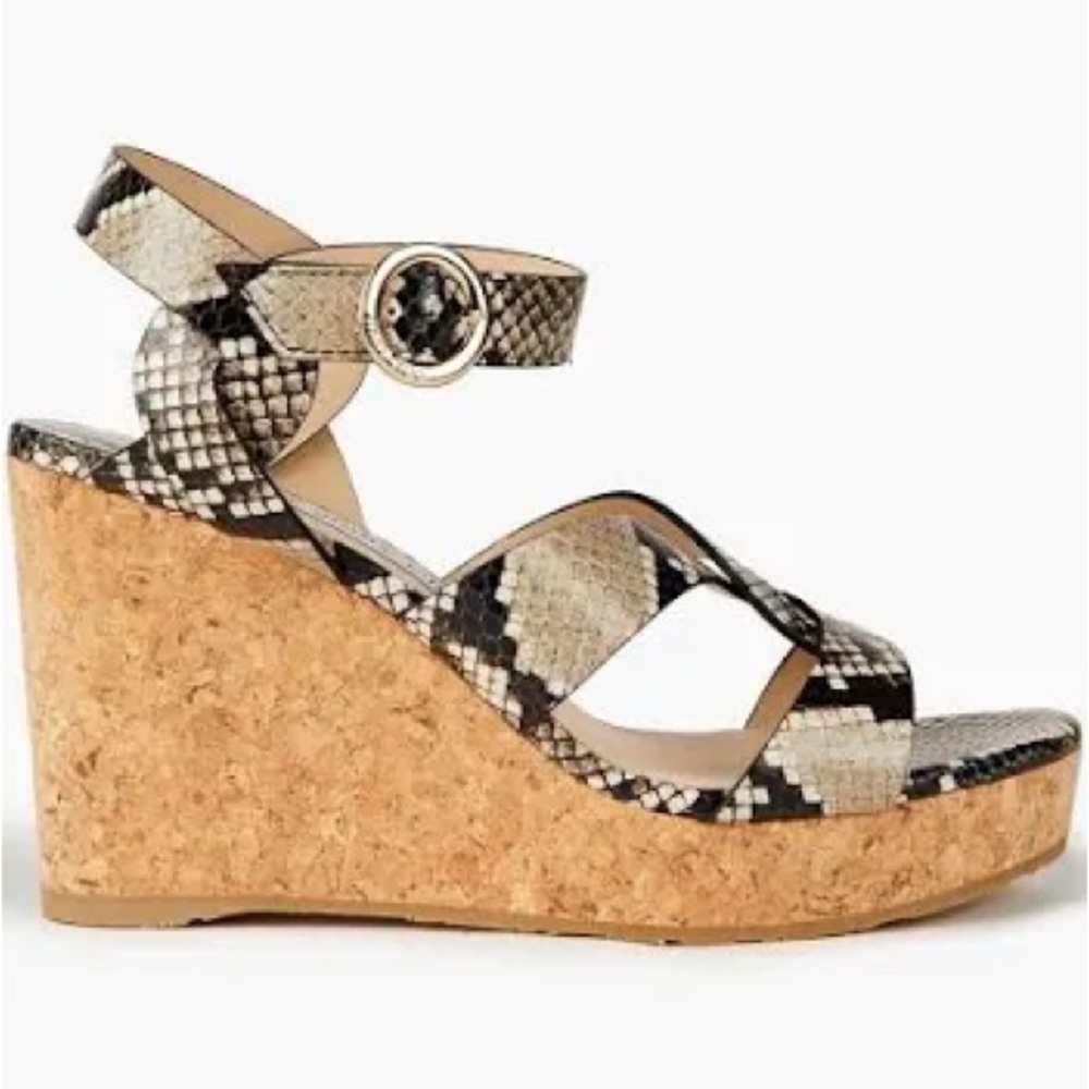 Jimmy Choo Aleili 100 Snake Print Sandals